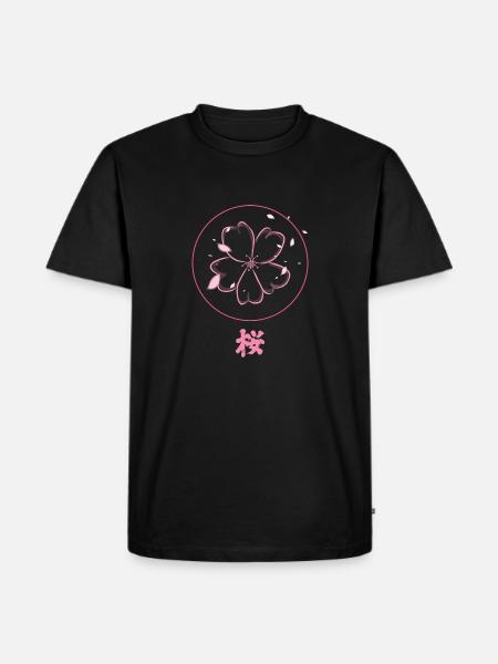 Fleur de cerisier - T-shirt Premium bio Homme - noir
