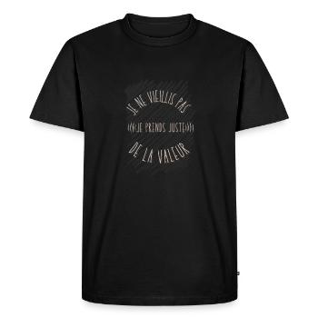 I'm not getting old I'm just getting valuable - Men's Premium Organic T-Shirt - black - Front - Nico (187cm)