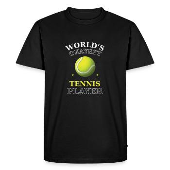 World's Okayest Tennis Player - Men's Premium Organic T-Shirt - black - Front - Nico (187cm)