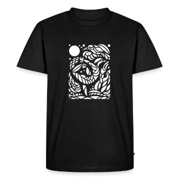 Birb Yoga - Funny Gift for Yoga and Bird - Men's Premium Organic T-Shirt - black - Front - Nico (187cm)