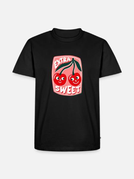 cerises extra sucrées - T-shirt Premium bio Homme - noir