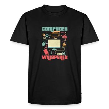 Don't Worry I'm From Tech Support IT Sysadmin Comp - Men's Premium Organic T-Shirt - black - Front - Nico (187cm)
