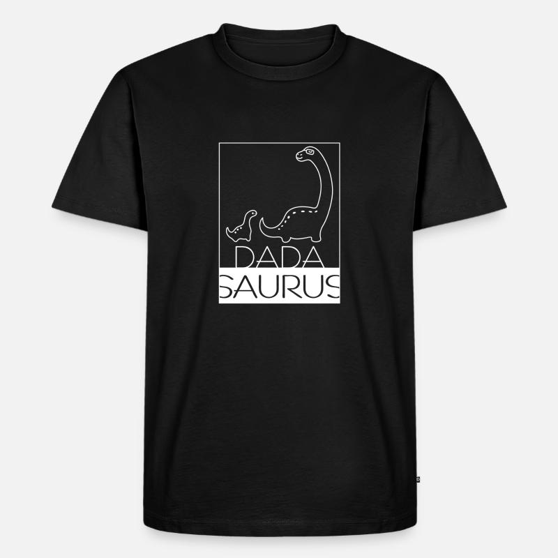 Dadasaurus - Männer Premium Bio T-Shirt - Schwarz