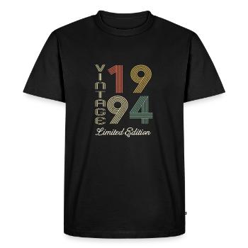 1994 Anniversaire Né en 1994 vintage Rétro. Editio - T-shirt Premium bio Homme - noir - Devant - Nico (187cm)
