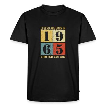 Original Calendrier 1965 Vintage anniversaire rétr - T-shirt Premium bio Homme - noir - Devant - Nico (187cm)