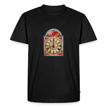 Black Forest Clock - Men's Premium Organic T-Shirt - black - Front - Nico (187cm)