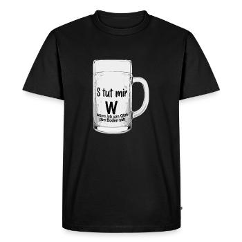 Es tut mir weh Glass leather - Men's Premium Organic T-Shirt - black - Front - Nico (187cm)