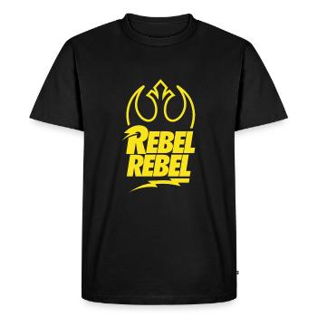 Rebel Rebel - T-shirt Premium bio Homme - noir - Devant - Nico (187cm)