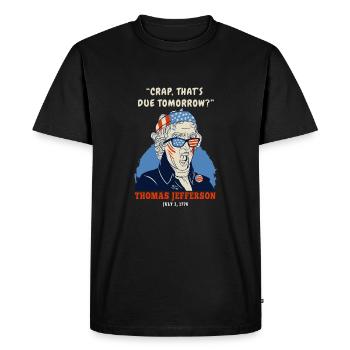 Independence Day Thomas Jefferson July 4 - Men's Premium Organic T-Shirt - black - Front - Nico (187cm)