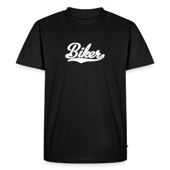 Vintage Biker - Men's Premium Organic T-Shirt - black - Front - Nico (187cm)