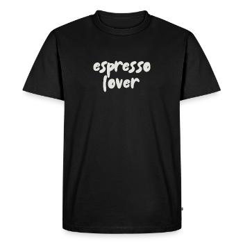 Espresso Lover - Men's Premium Organic T-Shirt - black - Front - Nico (187cm)