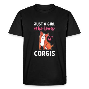 Corgi - T-shirt Premium bio Homme - noir - Devant - Nico (187cm)