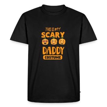 Heureux costume de citrouille d'Halloween drôle de cadeau Papa - T-shirt Premium bio Homme - noir - Devant - Nico (187cm)