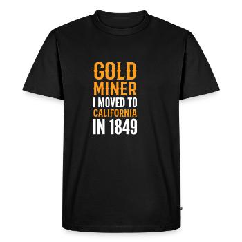 Cadeau des mineurs chercheurs d’or - T-shirt Premium bio Homme - noir - Devant - Nico (187cm)