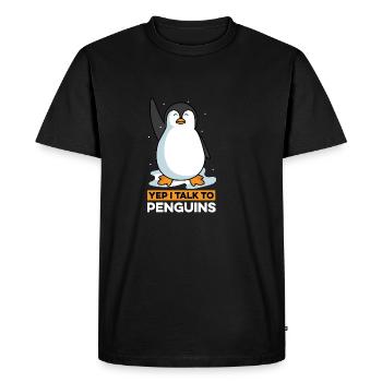 Parlez à Penguins Wildlife Rehabilitator - T-shirt Premium bio Homme - noir - Devant - Nico (187cm)