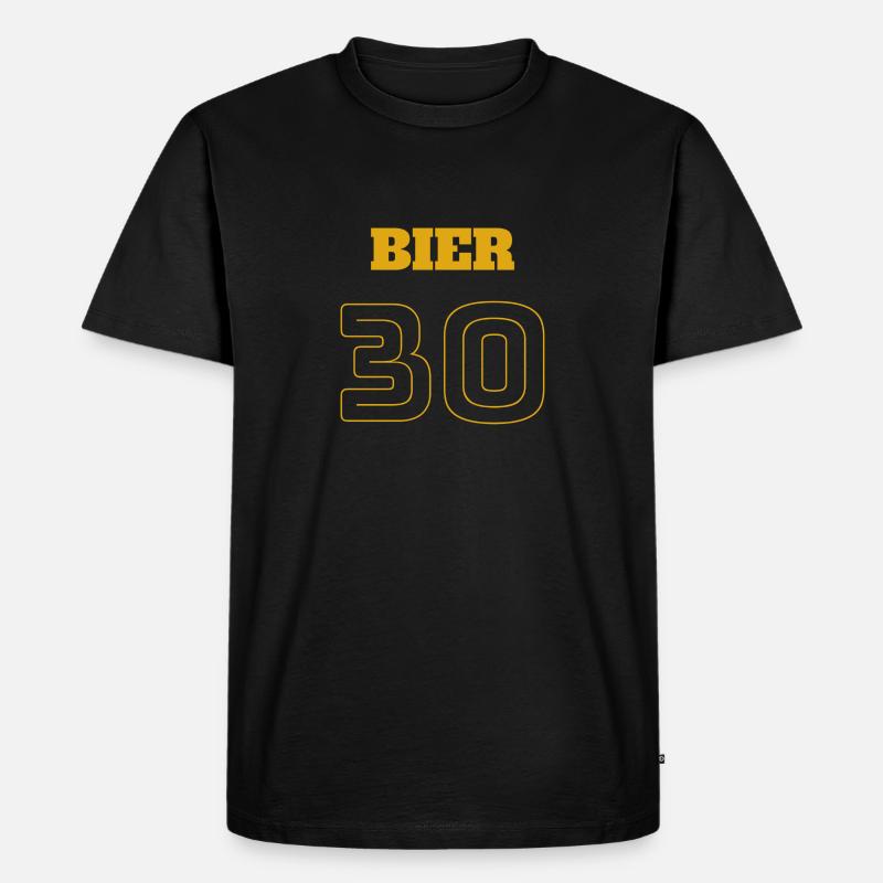 Bier Trikot - Männer Premium Bio T-Shirt - Schwarz