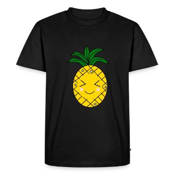 Kawaii Pineapple Kawaii Fruits Kawaii Fruit - Men's Premium Organic T-Shirt - black - Front - Nico (187cm)