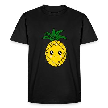 Kawaii Pineapple Kawaii Fruits Kawaii Fruit - Men's Premium Organic T-Shirt - black - Front - Nico (187cm)
