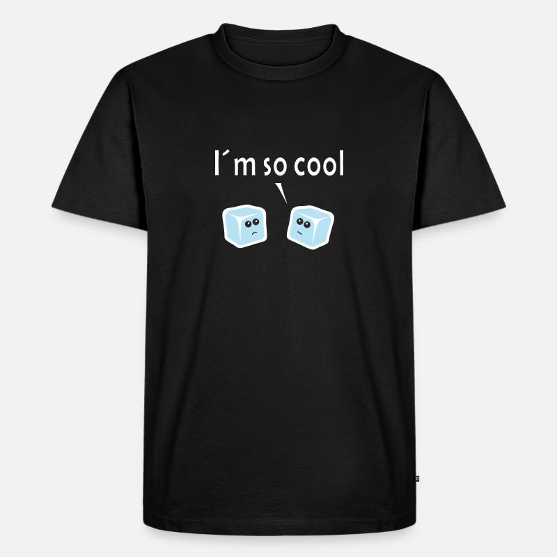 Ich bin so cool - Männer Premium Bio T-Shirt - Schwarz