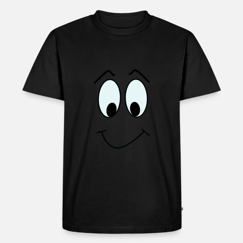 COMIC GESICHT 3 - Männer Premium Bio T-Shirt - Schwarz