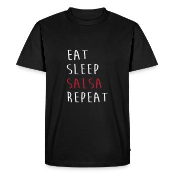 Salsa Dancer Dancer - Men's Premium Organic T-Shirt - black - Front - Nico (187cm)