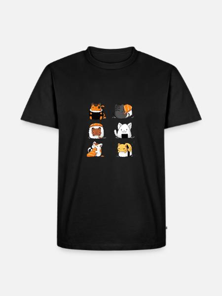 SUSHI CAT - Men's Premium Organic T-Shirt - black