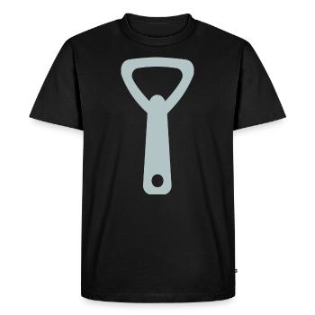 bottle opener - Men's Premium Organic T-Shirt - black - Front - Nico (187cm)