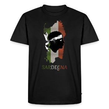 Sardinia Flag Sardinian Flag Sardegna Flag - Men's Premium Organic T-Shirt - black - Front - Nico (187cm)