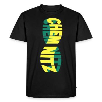 Chemnitz Allemagne City Skyline Font Coloré - T-shirt Premium bio Homme - noir - Devant - Nico (187cm)