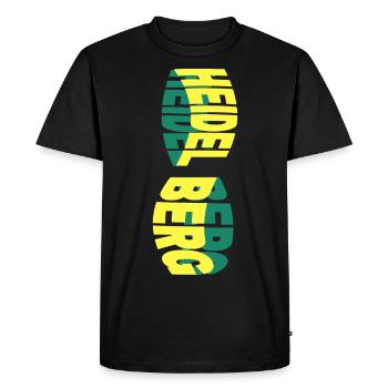 Heidelberg Allemagne Ville Skyline Police Colorée - T-shirt Premium bio Homme - noir - Devant - Nico (187cm)