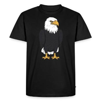 Citation humour Oiseau aigle - T-shirt Premium bio Homme - noir - Devant - Nico (187cm)