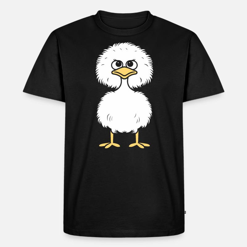 Strauß - Männer Premium Bio T-Shirt - Schwarz