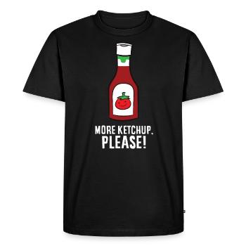 Ketchup - Plus de ketchup, s’il vous plaît ! - T-shirt Premium bio Homme - noir - Devant - Nico (187cm)