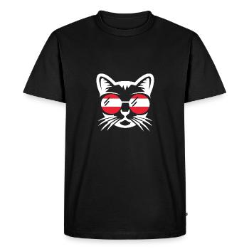 Chat Austrians Autriche - T-shirt Premium bio Homme - noir - Devant - Nico (187cm)