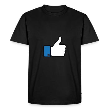 Comme un like! - T-shirt Premium bio Homme - noir - Devant - Nico (187cm)