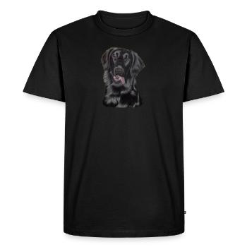 pastels retriever à revêtement plat - T-shirt Premium bio Homme - noir - Devant - Nico (187cm)
