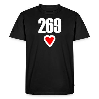 Vegan 269 Régime alimentaire - T-shirt Premium bio Homme - noir - Devant - Nico (187cm)