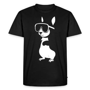 Funny Squirrel Wearing Sunglasses Squirrels - Men's Premium Organic T-Shirt - black - Front - Nico (187cm)