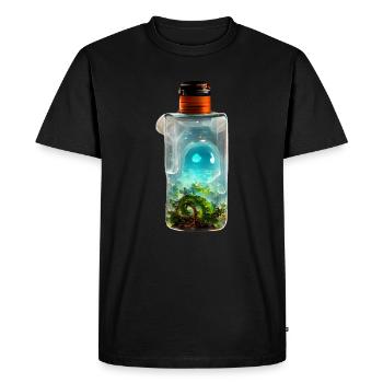 Eau-de-vie de bouteille - T-shirt Premium bio Homme - noir - Devant - Nico (187cm)