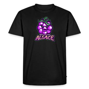 Route des vins d Alsace - T-shirt Premium bio Homme - noir - Devant - Nico (187cm)