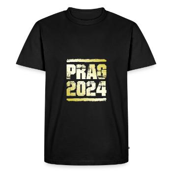 Prague 2024 Médaille d’or - T-shirt Premium bio Homme - noir - Devant - Nico (187cm)