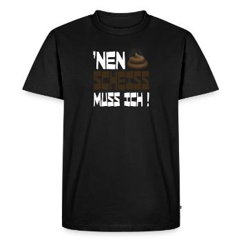 Je dois chier - T-shirt Premium bio Homme - noir - Devant - Nico (187cm)
