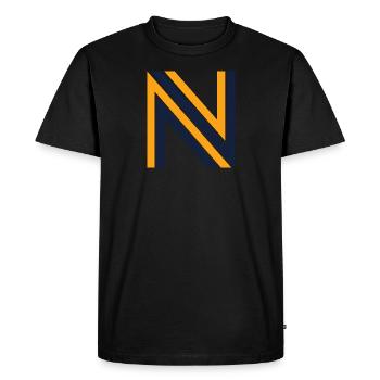 N Marque de vêtements - T-shirt Premium bio Homme - noir - Devant - Nico (187cm)