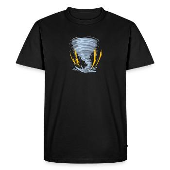 Cyclone Catastrophe naturelle Tornado Ouragan - T-shirt Premium bio Homme - noir - Devant - Nico (187cm)