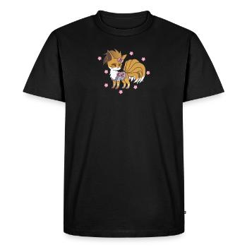 Niedlcher Kawaii Fox Anime Animal Otaku - Men's Premium Organic T-Shirt - black - Front - Nico (187cm)