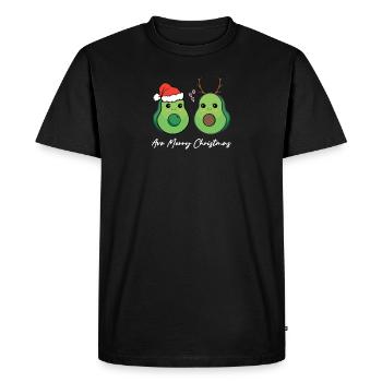 Avo Merry Christmas Fun Christmas Avocado - Men's Premium Organic T-Shirt - black - Front - Nico (187cm)