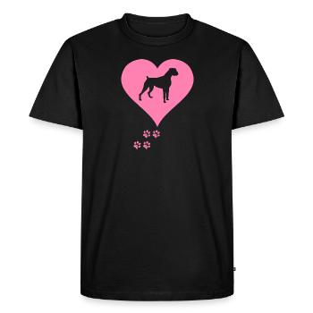 Boxeur allemand - T-shirt Premium bio Homme - noir - Devant - Nico (187cm)