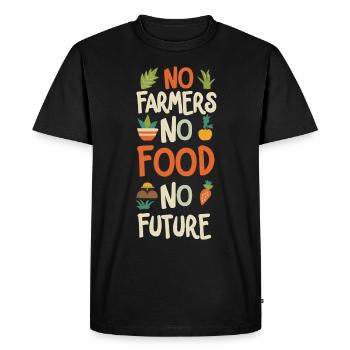 No Farmers No Food No Future Farmer Farmer - Men's Premium Organic T-Shirt - black - Front - Nico (187cm)