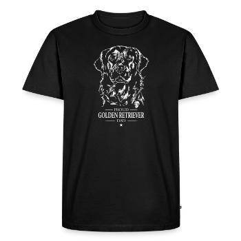 Golden Retriever Dad Dogs Dog Wilsigns - Men's Premium Organic T-Shirt - black - Front - Nico (187cm)