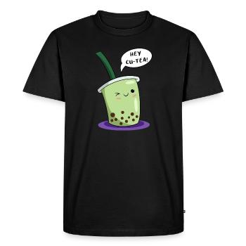 bubble tea boba tea - Men's Premium Organic T-Shirt - black - Front - Nico (187cm)